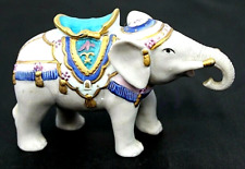 PG Elephant Bisque Porcelain Handcrafted Figurine w/ Gold Trim 4