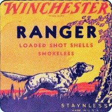 Winchester Ranger - Vintage Style Shot Shell Ammo Box COASTER - Bird Dog picture