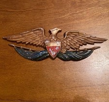 Vintage Sexton USA Metal American Eagle W Shield 1966 Patriotic, 8.5