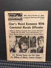 1974 Sept 1 The National Insider Newspaper, Joey Heatherton, Sonny Bono (VRN10H picture