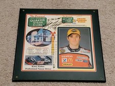 Kasey Kahne AUTOGRAPHED Quaker Steak & Lube Display SIGNED Hung in RESTAURANT picture