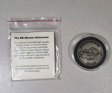 Burlington Northern INC 25th Anniversary 1970-1995 Commemorative Coin picture