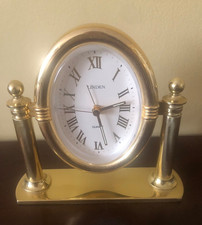 Vintage Linden Desk Clock in Excellent Working Condition ~ Nice Decorative Piece picture