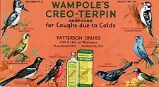 C1940 Wampole's Patterson Drugs Milwaukee WI Advertising Bird Ink Blotter Unused picture