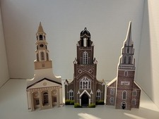 Set Of 2 Sheila's Collectables St. Michaels,  Mickve Isreal Temple, Old North... picture