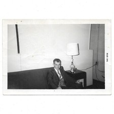 US Air Force Vintage Photo Airman’s Club 1961 Lounge Bar Smiling Man w Cigarette picture