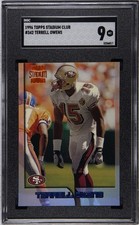 1996 TOPPS STADIUM CLUB #342 TERRELL OWENS SGC 9 picture