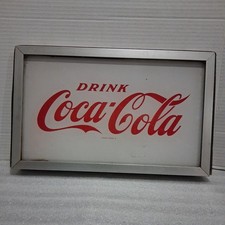 Vintage Coca Cola light up Vending Machine Sign Panel Price Bros 14