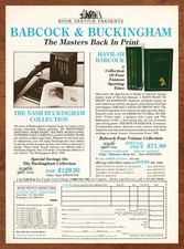 1988 Nash Buckingham Havilah Babcock Books Vintage Print Ad/Poster Hunting Art picture