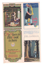 Antique 1910s Globe Wernicke Bookcases Cincinnati Unused Bookmark + Bookplates picture