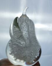 Heavy Lead Crystal Pear Shaped Paperweight - EXTREMELY UNIQUE PIECE picture