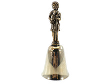 Reed & Barton Shephard Boy HAND BELL Silverplated Figural Handle Small Vintage picture
