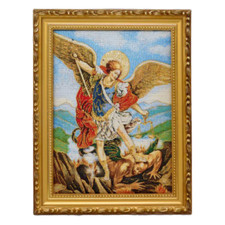 San Miguel Archangel / Saint Miguel  9” x 11” Cushioned Print Image Frame New picture