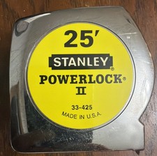 Vintage Stanley PowerLock II 25’ Tape Measure 33-425 Made in USA Excellent. picture