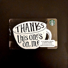 Starbucks Thanks this ones on me #6133 Plastic 2015 NEW COLLECTIBLE GIFT CARD $0 picture