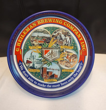 HTF Vintage Heilman's 1978 Commemorative Metal Beer Serving Tray / Barmaid 13