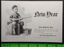 Vintage The Kazoo Suspender Co Boy Gun Large Business Card picture