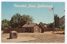 Fort in Genoa Nevada Postcard picture