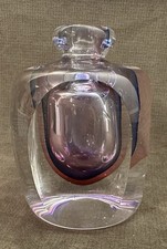 Beautiful Fifth Avenue Crystal Art Glass Paperweight Vase Heavy Collectible picture