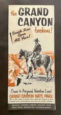 1955 Grand Canyon National Park Fred Harvey Arizona Travel Brochure Map Vintage picture
