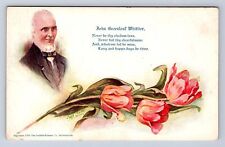 VINTAGE 1900S JOHN GREENLEAF WHITTIER POEM, FLOWERS POSTCARD DN picture