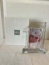 Mikasa Clear Crystal Picture Frame Shape Of #1  3”x5” Picture New in Box Baby picture