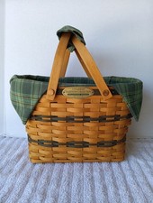Longaberger Traditions Fellowship Basket 1997 w Liner & Protector Vintage picture