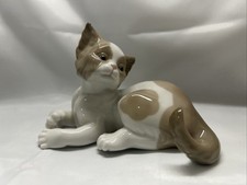 Lladro Figurine 5114 Surprised Cat Resting Kitten 1981 picture