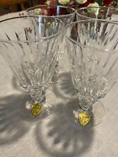 Tiffin Crystal Franciscan Water Drink Goblets Set Of Four Stemware Barware  5” picture