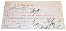 1864 MICHIGAN SOUTHERN AND NORTHERN INDIANA RAILROAD LS&MS NYC STOCK TRANSFER picture