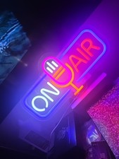 Roouneon On Air Neon Sign for Wall Decor Recording Light Signs Beer Bar Home ... picture