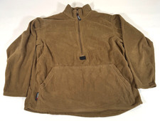 USMC Peckham Polartec Fleece Pullover Half Zip Jacket Coyote Brown Size Large picture