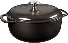 6 Quart Enameled Cast Iron Dutch Oven with Lid – Dual Handles – Oven Safe up picture
