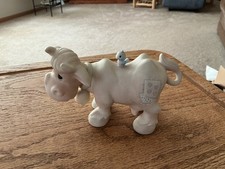 Vintage 1881 Precious Moments Nativity Cow Figurine w/Bird #E-5638 Excellent picture