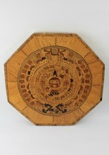 Alfonso Jurado e Hijos Cuauxhicalli Aztec Calendar Handmade Tropical Woods picture