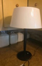 Gerald Thurston  Lightolier Black And White Mid Century Modern MCM Table Lamp picture