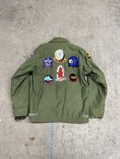 Vintage 1970s Vietnam Era US Military A-2 Deck Jacket With Patches picture