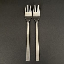 Vintage KAL Korean Air Lines Seshin Korea Stainless Steel Flatware Set Of Forks picture