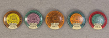 Vtg Lot of 5 Union Pinback Buttons I.B.E.W. 9th District Aug.-Dec. 1940 picture
