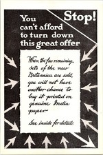 Antique 1917 Ad Front Back New Britannica Indian Paper Encyclopedia 4 Pages picture