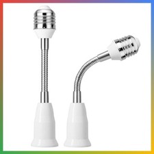E26 Socket Extender 6 Inch Flexible Bulb Holder Heat Resistant PBT 2 Pack picture