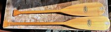Feather Brand two Wooden 4' and 3.5' Boat Paddles, Canoe picture