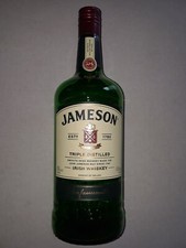 Jameson Irish Whiskey Empty 1.75 Liter Bottle with Cap, Nearly 14 Inches Tall picture