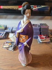 ANTIQUE 1950s Japanese Geisha Sake Wine Bottle Figurine picture