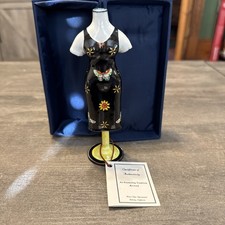 Kelvin Chen Enamel Dress Figurine, Butterfly Floral Design, 2001 With COA & Box picture
