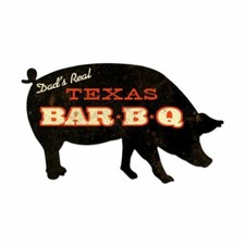 DAD'S REAL TEXAS BAR B QUE BBQ PIG SHAPED 26