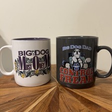 Vintage 2002/2004 Big Dog Mom Mug Must Obey Me / Big Dog Dad Control Freak   New picture