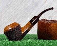 MARK TINSKY 2024 BLACK & TAN BENT BULLDOG ESTATE PIPE.  BARELY SMOKED MUST SEE picture