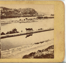 WEST VIRGINA, Bolivar Heights From Harpers Ferry, C&O Canal 1870-Stereoview A117 picture