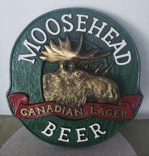 Moosehead Canadian Lager Beer 3D Sign Plastic Wall Plaque Bar 13” Vintage picture